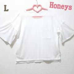 新品 Honeys キャンディ袖 Tシャツ カットソー トップス♥️L GRL