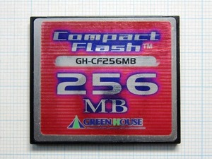 ★GREEN HOUSE コンパクトフラッシュ ２５６ＭＢ 中古★送料６３円～