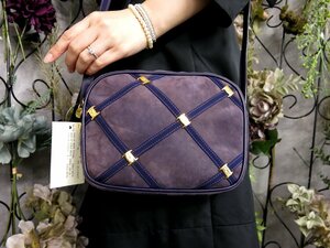 ●美品●Salvatore Ferragamo フェラガモ●ヴァラ●スエード レザー 本革●ショルダー バッグ●パープル●ゴールド金具●斜め掛け●Js51959