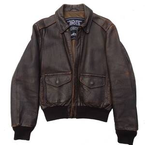 米国製　Schott　ショット　A-2タイプ　8519-MS/レザージャケット・ブルゾン/38/革レザー/BRW　USA製　IDEAL ZIP