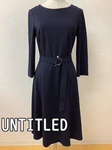 アンタイトル (UNTITLED) 黒紺ワンピース 美品 サイズ2