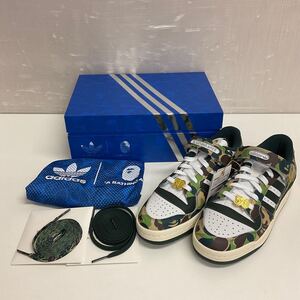 営AB46-80Y 新品未使用 adidas × A・BATHING APE アベイシング エイプ FORUM 84 BAPE LOW メンズ スニーカー ID4771 27cm 箱ありタグ付き