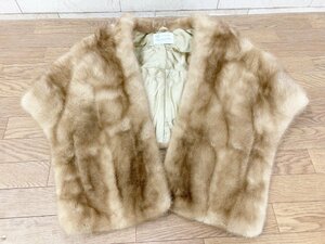 最高級ミンク 毛皮 ファー　ショール　ストール　ボレロ　ライトブラウン　成人式　Imperial Furs　カナダ製