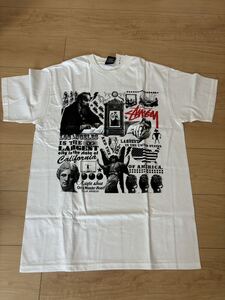 STUSSY clip art Ｔシャツ ホワイト　Mサイズ 新品未使用　メンズ