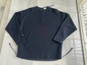 美品 MONCLER × HYKE SWEATSHIRT SCUBA MAN / ポリエステル・レーヨン混 スウェットシャツ ネイビーカラー size S