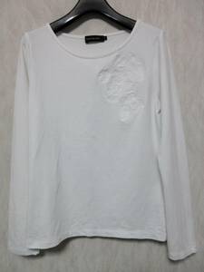 カルバンクラインジーンズ Calvin Klein Jeans ストレッチ 長袖 カットソー Tシャツ 白 L 亥1803