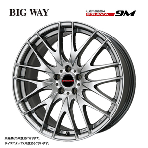 送料無料 ビッグウェイ Leyseen PRAVA 9M 9J-22 +38 5H-114.3 (22インチ) 5H114.3 9J+38【1本単品 新品】