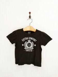 KU0591 ○送料無料 古着 COMME CA ISM コムサイズム キッズ 半袖 Tシャツ サイズ110A 黒 ブラック 綿100% クルーネック ブランド プリント