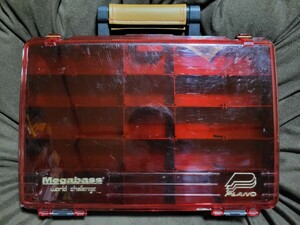 ★PLANO×Megabass★TACKLE BOX(PLANO 1258) プラノ×メガバス コラボ タックルボックス クリアレッド 中古品 希少品 伊東 由樹