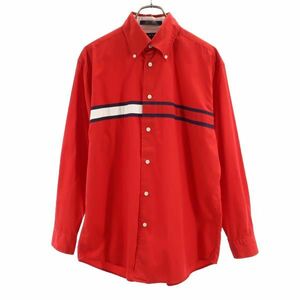 トミーヒルフィガー 長袖 ボタンダウンシャツ S レッド系 TOMMY HILFIGER メンズ