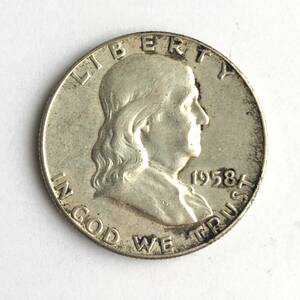 アメリカ50セント銀貨 1958年 no.29