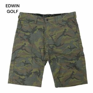 EDWIN GOLF エドウィン ゴルフ EDG001 春夏 【迷彩 カモフラ柄 総柄】 麻 リネン混 ショート パンツ Sz.M　メンズ　C4B02364_5#P