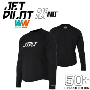 ジェットパイロット JETPILOT 2024 ラッシュガード 長袖 送料無料 RX ボルト L/S ラッシー JA23507 ブラック 3XL インナーにも