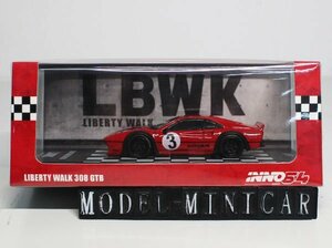 ▲超希少！INNO 1/64 LIBERTY WALK 308 GTB Red 赤 IN64-LBWK308-RED 新品