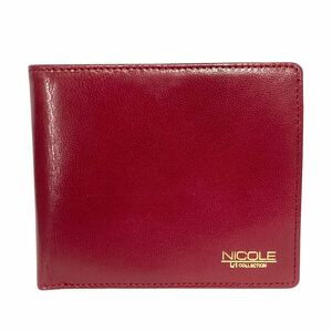 新品 未使用 NICOLE 7305400 プレザント二つ折り財布 レザーウォレット