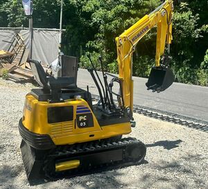 KOMATSU コマツ 小松 PC03-1 ミニユンボ ミニ油圧ショベル バックホー 動作確認済み 中古品 ★愛知県★