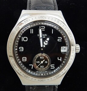 【中古動作品】★スウォッチ Swatch IRONY DROPPING SECONDS AG2004 クォーツ 3針 カレンダー メンズ腕時計 ベルト社外品