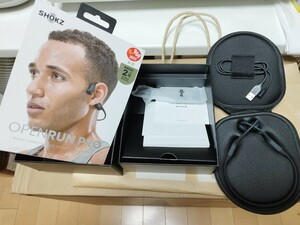 ★送料無料★ほぼ新品 Shokz OpenRun Pro 骨伝導イヤホン ワイヤレス 低音再生強化 急速充電 DSP 防水 bluetooth5.1