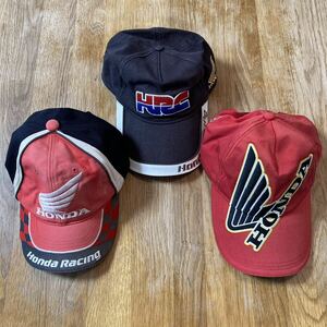 HRC HONDA Racing Corporation Cap ホンダ レーシング キャップ 帽子 ユーズド 変色、色褪せあり セット③