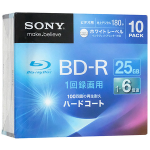 SONY ブルーレイディスク 10BNR1VGPS6 BD-R 6倍速 10枚組 [管理:1000028448]