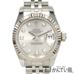 19241 ROLEX【ロレックス】レディ デイトジャスト 179174G Z番 2006年 自動巻き レディース 腕時計 10Pダイヤ SS×K18WG ウォッチ