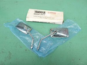 XJ400D XJ550 XJ650SP XJ750E ヤマハ純正 ミラー 音叉マーク入り 10mm 左右セット RZ250 RZ350 GX250 GX400 RD250 RD400 SR500 当時物新品