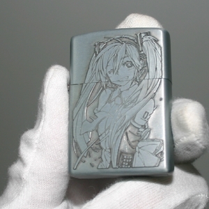 【初音ミク】オイルライター ライター #zippo #ジッポー #ジッポ #チャッカマン #アウトドア #キャンプ #焚き火 #防災 #サバイバル #地震