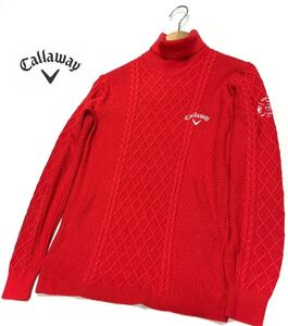 Callaway ★キャロウェイ★（M）241-6260514 ゴルフウェア トップス メンズ 長袖 セーター/赤