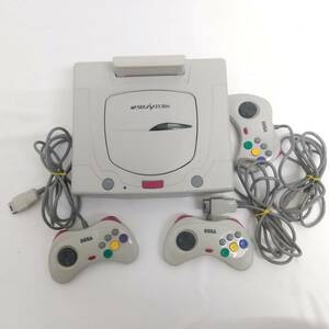 丸665 動作未確認　セガサターン SEGA SATURN 本体 HST-3220・コントローラー×3 HSS-0101 まとめ売り ジャンク