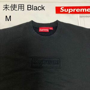 未使用 20ss Supreme Cutout Logo Crewneck Black size:M タグ、ステッカー付き Supreme Online 購入 シュプリーム ロゴ クルーネック