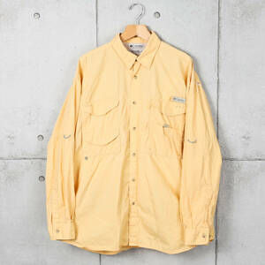 Columbiaコロンビア◆PFG コットン フィッシングシャツ◆マンゴー◆サイズXL