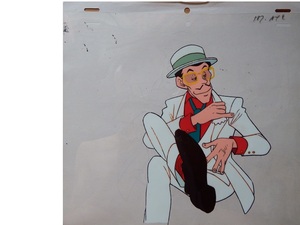 ルパン三世のモンキーパンチさんキャラデザイン　忘れられたアニメ「坊ちゃん」■②ふんぞり返る赤シャツの、動画つきセル画です