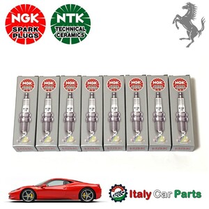 スパークプラグ 8本セット 458 イタリア フェラーリ 純正 OEM NGK製 チャレンジ スペチアーレ アペルタ スパイダー Italia Speciale Aperta