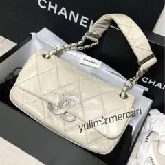 CHANEL (シャネル) シングルフラップバッグ(アイボリー)