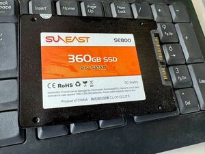 SUNEAST SE800内蔵 SSD 360GB /SATA 2.5インチ動作確認済み 使用時間8700H