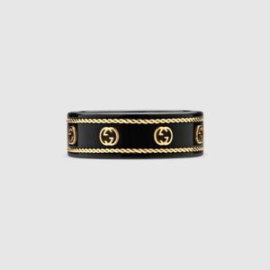 GUCCI グッチ　アイコンリング　ブラック　BLACK 指輪