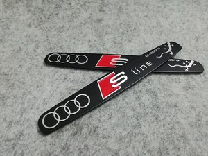 ★アウディ AUDI Sline★16*2.3cm★ステッカー エンブレム エンブレムステッカ 車の装飾 傷を隠す 2個セット