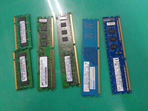 PC３　1GB　10600U　2枚　PC2　5300U　512　1枚　PC3-12800　1枚　ノートpc用　PC2-5300　512　1枚　PC2-6400　1GB　1枚合計6枚セット