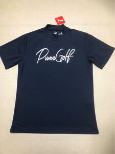 送料無料◆新品◆PUMA GOLF ストレッチ カノコ PGロゴ モックネック◆(L)◆627609-02 (ネイビー)◆プーマ ゴルフ・半袖シャツ