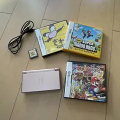 Nintendo DS Lite ピンク 本体とゲーム4本セット