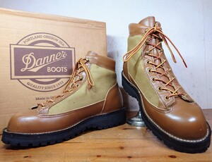 【美品/送料無料】1990年代 USA製 Danner/ダナー 黒巻タグ 30420 ライト GORE-TEX ブーツ Mens 7D 25cm相応 ブラウン カーキ/30440 x