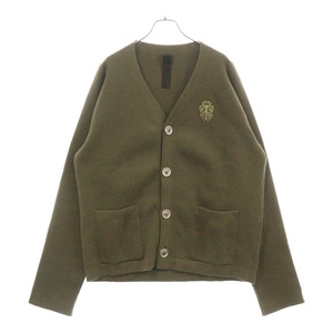 CHROME HEARTS クロムハーツ SWTR U REGULATOR CARDI ニットサーマル カシミア ヴァインダガー カーディガン セーター カーキ