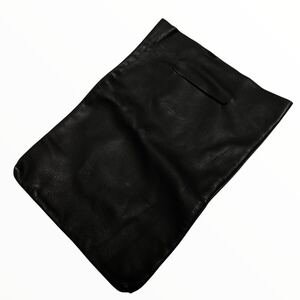 送料230円【美品】BEAMS ビームス ノベルティ 非売品 本革 レザー トートバック クラッチ BAG BLACK 会員 限定