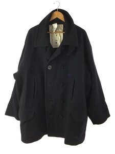 FREAK’S STORE◆A.H/長谷川昭雄/PEA COAT/XXL/ウール/NVY/無地/203-1564