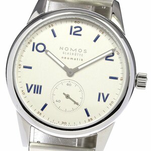 ノモス NOMOS CL130011W239CPM クラブ ネオマティック 39 キャンパス 自動巻き メンズ 良品 箱・保証書付き_775532【ev10】