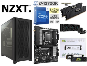 ★第13世代 intel Core i7-13700K/水冷/Z690/DDR4 16GB/M.2SSD 1TB/650W/Win11 Pro/Office2021