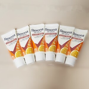 送料無料 6本 Rexona レクソナ Deodorant Dry Serum Vitamin Bright Anti Stain 40ml デオドラントチューブ 制汗消臭 ホワイトニング