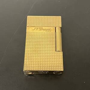 1円スタート【中古】S.T. Dupont DUPONT デュポン ライター ライン2 ダイアモンドヘッド ゴールド 