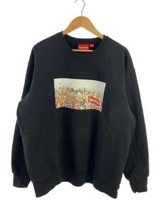 Supreme◆20AW/Aerial Crewneck/スウェット/L/コットン/BLK/プリント