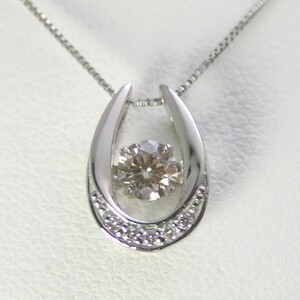 ダイヤモンド ネックレス 一粒 プラチナ 0.3カラット 鑑定書付 0.313ct Fカラー VVS1クラス 3EXカット H&C CGL